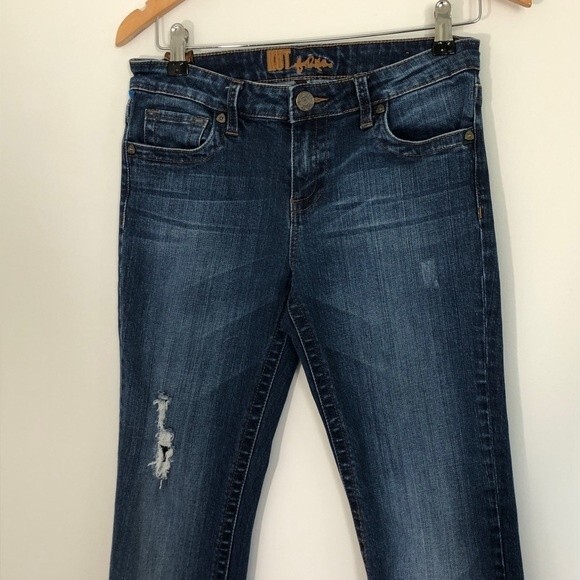 Kut from the Kloth Jeans Womens Size 4 Blue Sammie Straight Leg Low Rise - Picture 3 of 9